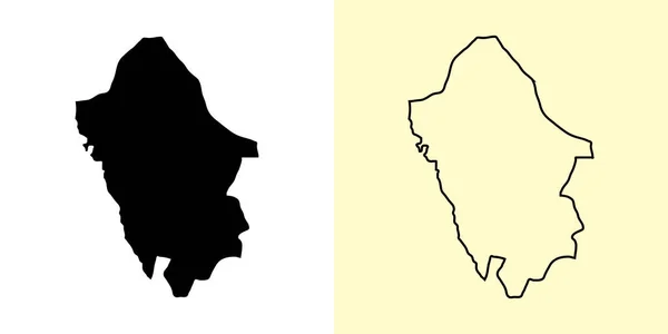 Χάρτης Ανκάς Περού Αμερική Γεμάτο Και Περίγραμμα Σχέδια Χάρτη Εικονογράφηση — Διανυσματικό Αρχείο