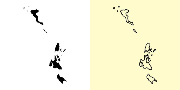 Карта Іонічних Островів Греція Європа Заповнені Оформлені Мапи Приклад Вектора — стоковий вектор