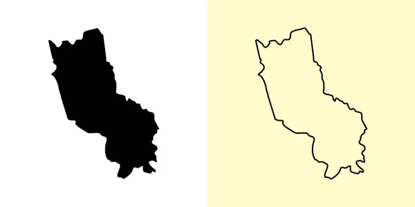 アロハ地図 ラトビア ヨーロッパ 地図のデザインを記入してアウトラインします ベクターイラスト — ストックベクタ