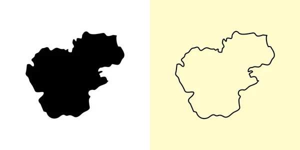 Χάρτης Aglona Λετονία Ευρώπη Γεμάτο Και Περίγραμμα Σχέδια Χάρτη Εικονογράφηση — Διανυσματικό Αρχείο