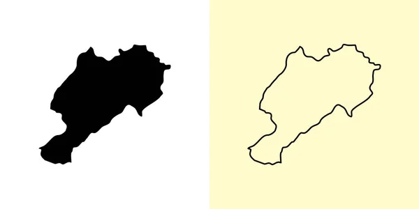 アフヨカラヒサール地図 トルコ アジア 地図のデザインを記入してアウトラインします ベクターイラスト — ストックベクタ