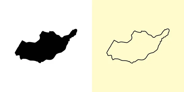 Adiyaman地图 土耳其 填好并勾勒出地图的设计 矢量说明 — 图库矢量图片