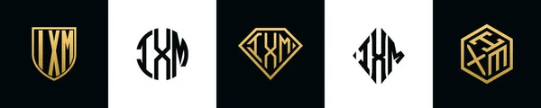 Letras Iniciales Ixm Logo Designs Bundle Esta Colección Incorporada Con — Archivo Imágenes Vectoriales