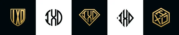 Начальные Буквы Ixd Логотип Разрабатывает Пакет Коллекция Включает Себя Шейный — стоковый вектор