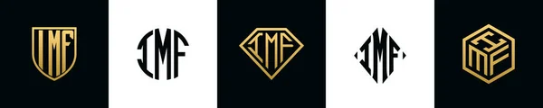 Původní Písmena Logo Mmf Navrhuje Bundle Tato Kolekce Obsahuje Logo — Stockový vektor