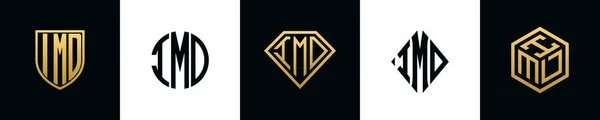 Imd 디자인 다이아몬드 직사각형 육각형 로고로 통합되는 템플릿 — 스톡 벡터