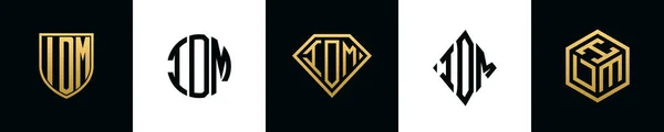 Начальные Буквы Idm Дизайн Логотипа Пакет Коллекция Включает Себя Шейный — стоковый вектор