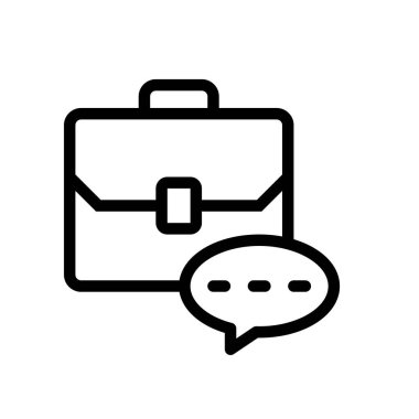 Evrak çantası ikonu. Tasarım biçimi beyaz arkaplanda izole edildi