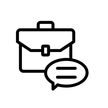 Evrak çantası ikonu. Tasarım biçimi beyaz arkaplanda izole edildi