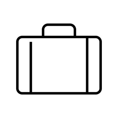 Evrak çantası ikonu. Tasarım biçimi beyaz arkaplanda izole edildi