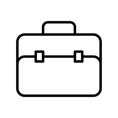 Evrak çantası ikonu. Tasarım biçimi beyaz arkaplanda izole edildi