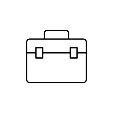 briefcase icon. Outline style design isolated on white background