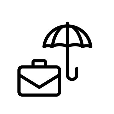 Evrak çantası ikonu. Tasarım biçimi beyaz arkaplanda izole edildi