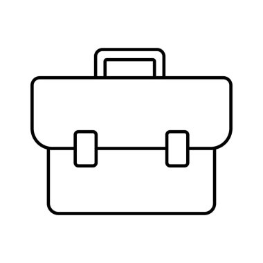 briefcase icon. Outline style design isolated on white background