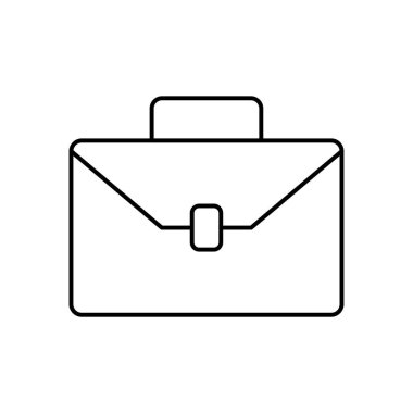 Evrak çantası ikonu. Tasarım biçimi beyaz arkaplanda izole edildi