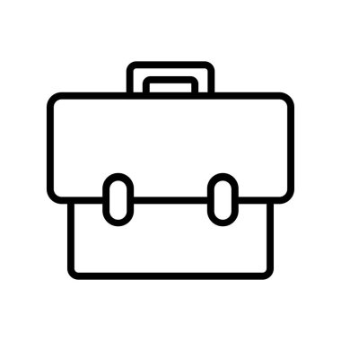 Evrak çantası ikonu. Tasarım biçimi beyaz arkaplanda izole edildi