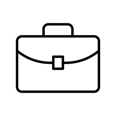 Evrak çantası ikonu. Tasarım biçimi beyaz arkaplanda izole edildi