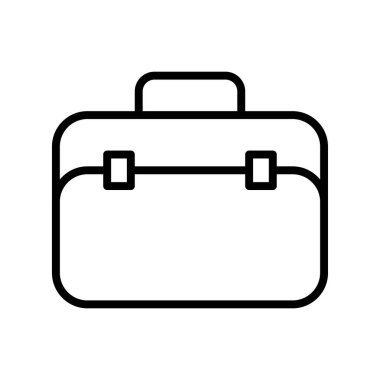 Evrak çantası ikonu. Tasarım biçimi beyaz arkaplanda izole edildi