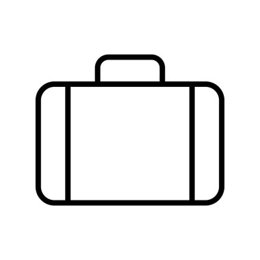 Evrak çantası ikonu. Tasarım biçimi beyaz arkaplanda izole edildi