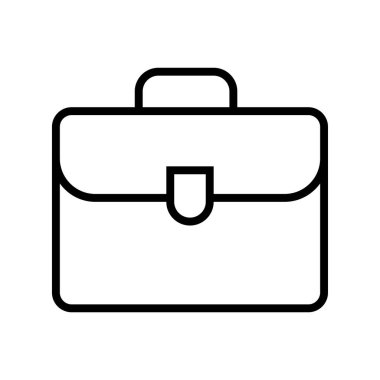 Evrak çantası ikonu. Tasarım biçimi beyaz arkaplanda izole edildi