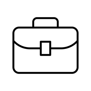 Evrak çantası ikonu. Tasarım biçimi beyaz arkaplanda izole edildi