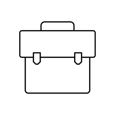 Evrak çantası ikonu. Tasarım biçimi beyaz arkaplanda izole edildi
