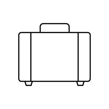 Evrak çantası ikonu. Tasarım biçimi beyaz arkaplanda izole edildi