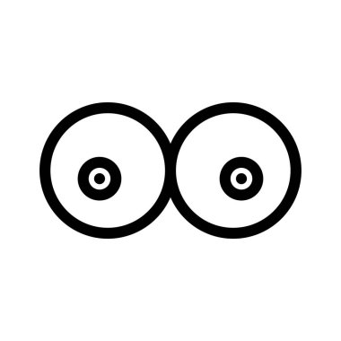 Göğüs simgesi. Tasarım biçimi beyaz arkaplanda izole edildi