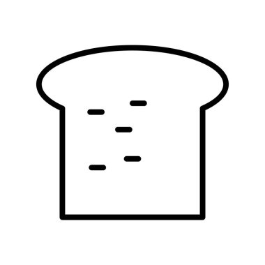 Ekmek ikonu. Tasarım biçimi beyaz arkaplanda izole edildi