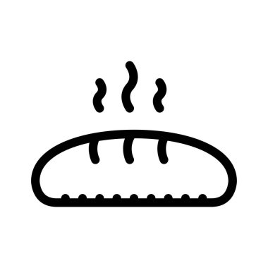 Ekmek ikonu. Tasarım biçimi beyaz arkaplanda izole edildi