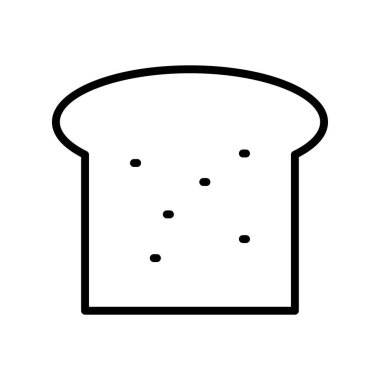 Ekmek ikonu. Tasarım biçimi beyaz arkaplanda izole edildi