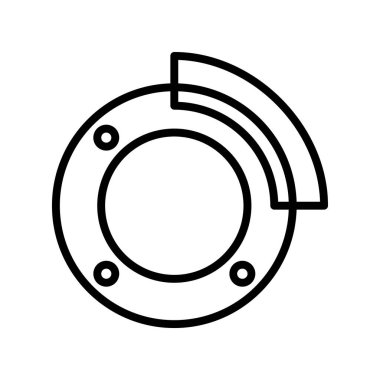 Fren simgesi. Tasarım biçimi beyaz arkaplanda izole edildi