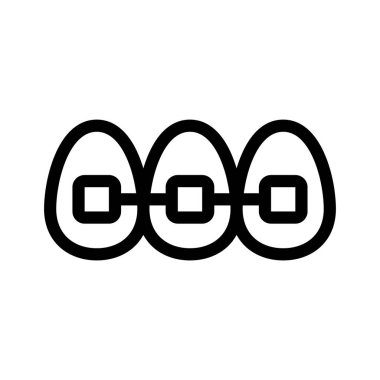 parantez simgesi. Tasarım biçimi beyaz arkaplanda izole edildi