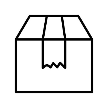 kutu simgesi. Tasarım biçimi beyaz arkaplanda izole edildi