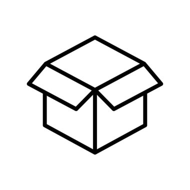 kutu simgesi. Tasarım biçimi beyaz arkaplanda izole edildi