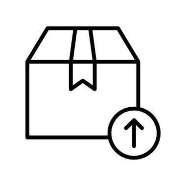 kutu simgesi. Tasarım biçimi beyaz arkaplanda izole edildi