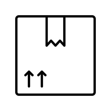 kutu simgesi. Tasarım biçimi beyaz arkaplanda izole edildi