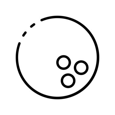 Bowling ikonu. Tasarım biçimi beyaz arkaplanda izole edildi