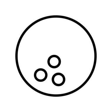 Bowling ikonu. Tasarım biçimi beyaz arkaplanda izole edildi