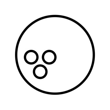 Bowling ikonu. Tasarım biçimi beyaz arkaplanda izole edildi