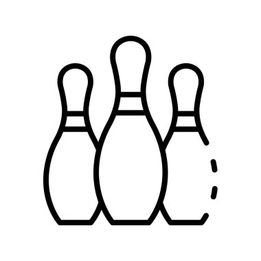 Bowling pin ikonu. Tasarım biçimi beyaz arkaplanda izole edildi