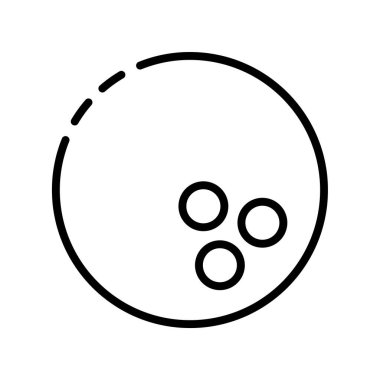 Bowling topu ikonu. Tasarım biçimi beyaz arkaplanda izole edildi