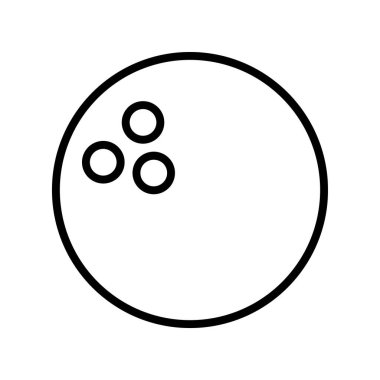 Bowling topu ikonu. Tasarım biçimi beyaz arkaplanda izole edildi