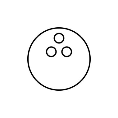 Bowling topu ikonu. Tasarım biçimi beyaz arkaplanda izole edildi