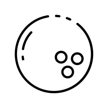 Bowling topu ikonu. Tasarım biçimi beyaz arkaplanda izole edildi