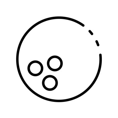 Bowling topu ikonu. Tasarım biçimi beyaz arkaplanda izole edildi