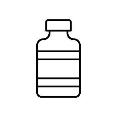 Şişe simgesi. Tasarım biçimi beyaz arkaplanda izole edildi