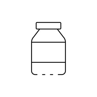 Şişe simgesi. Tasarım biçimi beyaz arkaplanda izole edildi