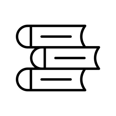 Kitap ikonu. Tasarım biçimi beyaz arkaplanda izole edildi