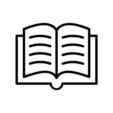 Kitap ikonu. Tasarım biçimi beyaz arkaplanda izole edildi